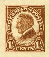 Scott 631<br />1½c Warren G. Harding<br />Imperforate; Pane Single<br /><span class=quot;smallerquot;>(reference or stock image)</span>