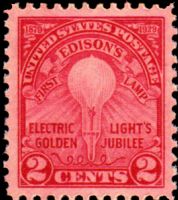 Scott 654<br />2c Electric Light Bulb Golden Jubilee<br />Pane Single<br /><span class=quot;smallerquot;>(reference or stock image)</span>