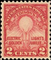 Scott 655<br />2c Electric Light Bulb Golden Jubilee<br />Pane Single<br /><span class=quot;smallerquot;>(reference or stock image)</span>