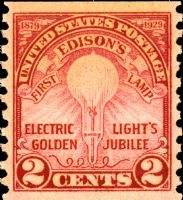 Scott 656<br />2c Electric Light Bulb Golden Jubilee (Coil)<br />Coil Single<br /><span class=quot;smallerquot;>(reference or stock image)</span>