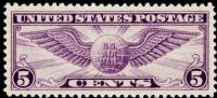Scott C12<br />5c Winged Globe - Violet<br />Pane Single: VF-NH<br /><span class=quot;smallerquot;>(reference or stock image)</span>
