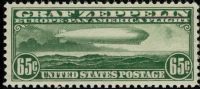 Scott C13<br />65c Zeppelin Over Atlantic Ocean - Green<br />Pane Single: VF-NH<br /><span class=quot;smallerquot;>(reference or stock image)</span>
