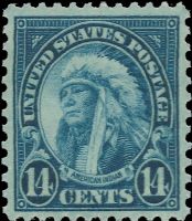 Scott 695<br />14c American Indian<br />Pane Single<br /><span class=quot;smallerquot;>(reference or stock image)</span>