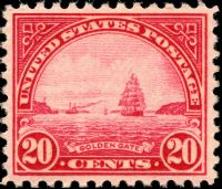Scott 698<br />20c Golden Gate<br />Pane Single<br /><span class=quot;smallerquot;>(reference or stock image)</span>