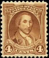Scott 709<br />4c George Washington Birth Centennial<br />Pane Single<br /><span class=quot;smallerquot;>(reference or stock image)</span>