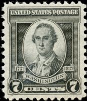 Scott 712<br />7c George Washington Birth Centennial<br />Pane Single<br /><span class=quot;smallerquot;>(reference or stock image)</span>