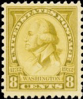 Scott 713<br />8c George Washington Birth Centennial<br />Pane Single<br /><span class=quot;smallerquot;>(reference or stock image)</span>
