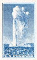 Scott 760<br />5c Yellowstone: Old Faithful - Imperforate; w/o gum - Farley Reprint #744<br />Pane Single<br /><span class=quot;smallerquot;>(reference or stock image)</span>