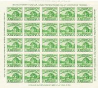 Scott 766<br />25c | 1c Restoration of Ft Dearborn - Imperforate; w/o gum - Farley Reprint #730<br />Souvenir Sheet of 25<br /><span class=quot;smallerquot;>(reference or stock image)</span>