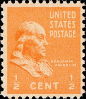 Scott 803<br />½c Benjamin Franklin<br />Pane Single<br /><span class=quot;smallerquot;>(reference or stock image)</span>