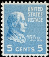Scott 810<br />5c James Monroe<br />Pane Single<br /><span class=quot;smallerquot;>(reference or stock image)</span>