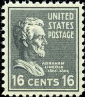Scott 821<br />16c Abraham Lincoln<br />Pane Single<br /><span class=quot;smallerquot;>(reference or stock image)</span>