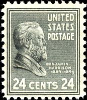 Scott 828<br />24c Benjamin Harrison<br />Pane Single<br /><span class=quot;smallerquot;>(reference or stock image)</span>