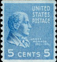 Scott 845<br />5c James Monroe<br />Coil Single<br /><span class=quot;smallerquot;>(reference or stock image)</span>