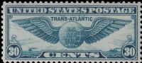 Scott C24<br />30c Winged Globe - Dull-blue<br />Pane Single<br /><span class=quot;smallerquot;>(reference or stock image)</span>
