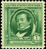 Scott 859<br />1c Washington Irving<br />Pane Single<br /><span class=quot;smallerquot;>(reference or stock image)</span>