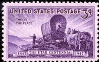 Scott 950<br />3c Utah Settlement Centenary<br />Pane Single<br /><span class=quot;smallerquot;>(reference or stock image)</span>