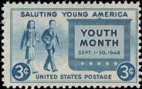 Scott 963<br />3c Saluting Young America<br />Pane Single<br /><span class=quot;smallerquot;>(reference or stock image)</span>