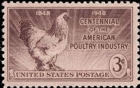Scott 968<br />3c Poultry Industry Centennial<br />Pane Single<br /><span class=quot;smallerquot;>(reference or stock image)</span>