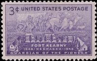 Scott 970<br />3c Ft. Kearny NE Centennial<br />Pane Single<br /><span class=quot;smallerquot;>(reference or stock image)</span>