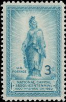 Scott 989<br />3c Statue of Freedom<br />Pane Single<br /><span class=quot;smallerquot;>(reference or stock image)</span>