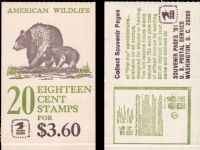 Scott BK137<br />$3.60 | 18c American Wildlife<br />Booklet<br /><span class=quot;smallerquot;>(reference or stock image)</span>