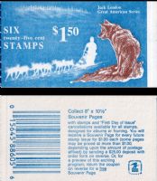 Scott BK151<br />$1.50 | 25c Jack London<br />Booklet<br /><span class=quot;smallerquot;>(reference or stock image)</span>