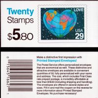 Scott BK188<br />$5.80 | 29c Love: Earth Heart<br />Booklet<br /><span class=quot;smallerquot;>(reference or stock image)</span>