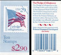 Scott BK195<br />$2.90 | 29c Flag - Black Denomination<br />Booklet<br /><span class=quot;smallerquot;>(reference or stock image)</span>