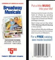 Scott BK209<br />$5.80 | 29c Broadway Musicals<br />Booklet<br /><span class=quot;smallerquot;>(reference or stock image)</span>