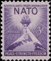 Scott 1008<br />3c NATO (North Atlantic Treaty Organization)<br />Pane Single<br /><span class=quot;smallerquot;>(reference or stock image)</span>
