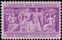 Scott 1022<br />3c American Bar Association<br />Pane Single<br /><span class=quot;smallerquot;>(reference or stock image)</span>