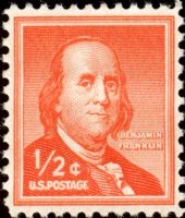 Scott 1030a-Dry<br />½c Benjamin Franklin<br />Pane Single<br /><span class=quot;smallerquot;>(reference or stock image)</span>