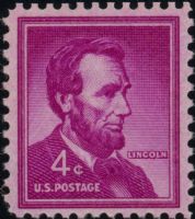Scott 1036-Wet<br />4c Abraham Lincoln<br />Pane Single; Untagged<br /><span class=quot;smallerquot;>(reference or stock image)</span>