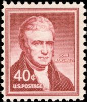 Scott 1050a-Dry<br />40c John Marshall<br />Pane Single<br /><span class=quot;smallerquot;>(reference or stock image)</span>