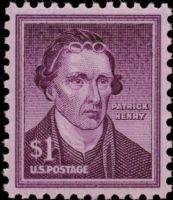 Scott 1052-Wet<br />$1.00 Patrick Henry<br />Pane Single<br /><span class=quot;smallerquot;>(reference or stock image)</span>