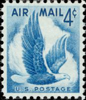 Scott C48<br />4c Eagle in Flight - Bright-Blue<br />Pane Single<br /><span class=quot;smallerquot;>(reference or stock image)</span>