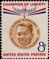 Scott 1096<br />8c Ramon Magsaysay<br />Pane Single<br /><span class=quot;smallerquot;>(reference or stock image)</span>