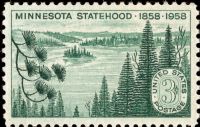 Scott 1106<br />3c Minnesota Statehood Centennial<br />Pane Single<br /><span class=quot;smallerquot;>(reference or stock image)</span>