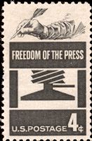 Scott 1119<br />4c Freedom of Press<br />Pane Single<br /><span class=quot;smallerquot;>(reference or stock image)</span>