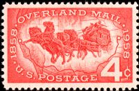 Scott 1120<br />4c Overland Mail<br />Pane Single<br /><span class=quot;smallerquot;>(reference or stock image)</span>