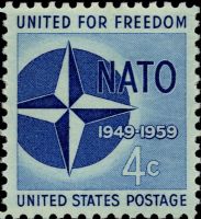 Scott 1127<br />4c NATO (North Atlantic Treaty Organization)<br />Pane Single<br /><span class=quot;smallerquot;>(reference or stock image)</span>