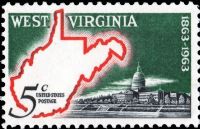Scott 1232<br />5c West Virginia Statehood<br />Pane Single<br /><span class=quot;smallerquot;>(reference or stock image)</span>