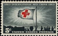 Scott 1239<br />5c Red Cross<br />Pane Single<br /><span class=quot;smallerquot;>(reference or stock image)</span>