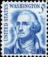 Scott 1283B<br />5c George Washington Redrawn<br />Pane Single; Shiny Gum; Overall Tag<br /><span class=quot;smallerquot;>(reference or stock image)</span>