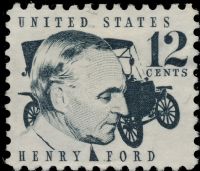 Scott 1286A<br />12c Henry Ford<br />Pane Single; Overall Tag<br /><span class=quot;smallerquot;>(reference or stock image)</span>
