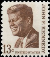 Scott 1287<br />13c John F. Kennedy<br />Pane Single; Overall Tag<br /><span class=quot;smallerquot;>(reference or stock image)</span>