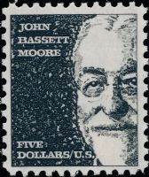 Scott 1295<br />$5.00 John Bassett Moore<br />Pane Single<br /><span class=quot;smallerquot;>(reference or stock image)</span>