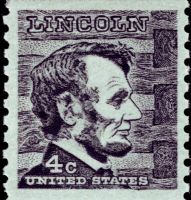 Scott 1303<br />4c Abraham Lincoln (Coil)<br />Coil Single<br /><span class=quot;smallerquot;>(reference or stock image)</span>