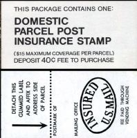 Scott QI3<br />(40c) Postal Insurance: Black pane: INSURED U.S. MAIL<br />Booklet (PPIC3)<br /><span class=quot;smallerquot;>(reference or stock image)</span>